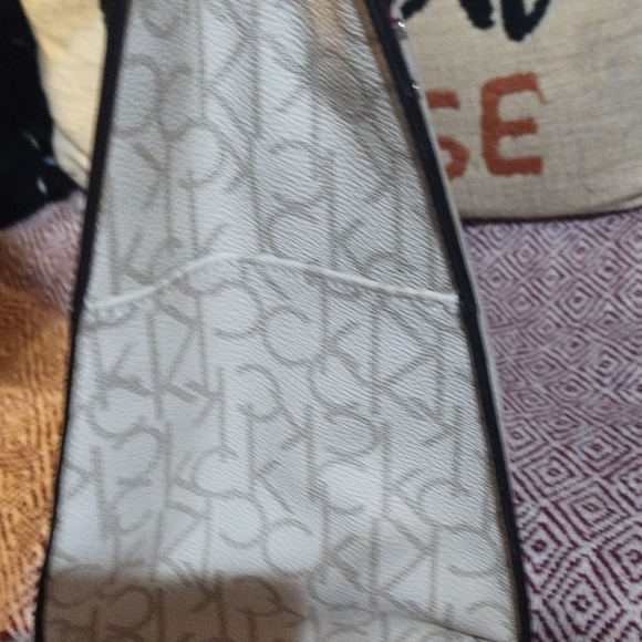 Calvin Klein Monogram CK Signature Satchel Handbag with card case - Picture 3 of 10